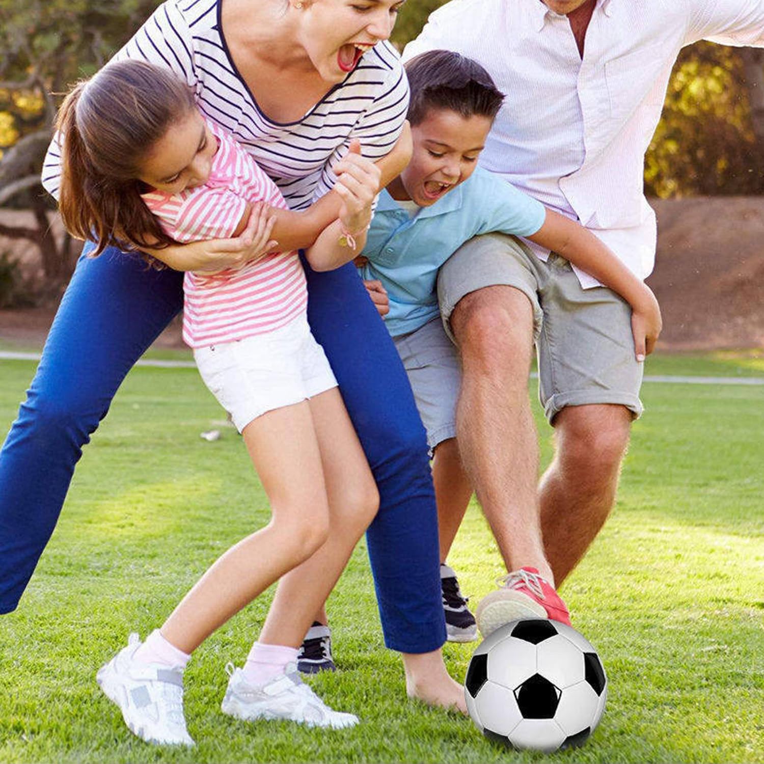 Juego de pelotas deportivas de 3 piezas, incluye baloncesto tamaño 5, pelota de fútbol talla 4, fútbol y bomba de fútbol tamaño 6, equipo deportivo con bolsa, regalo deportivo perfecto para 7