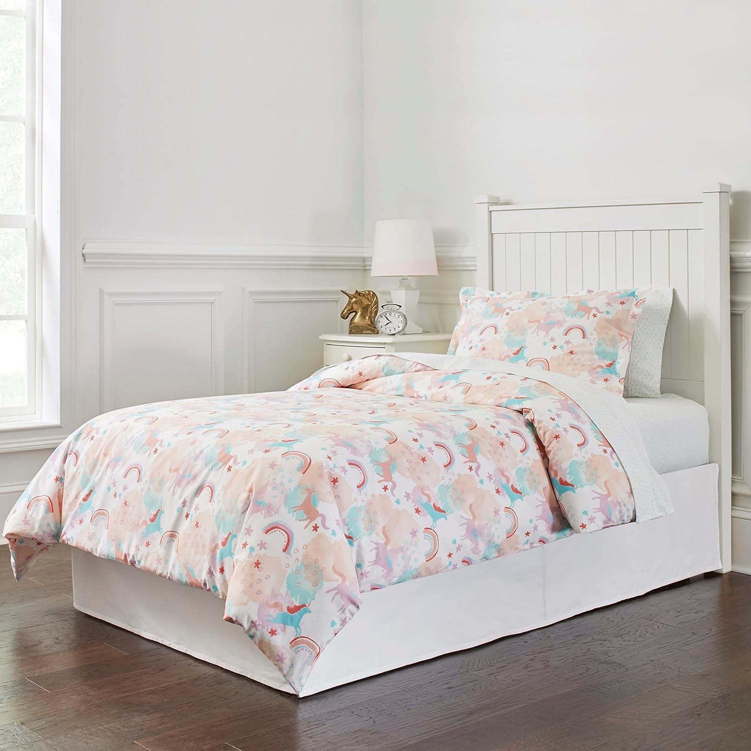 Lullaby Bedding LBUNICEU2PC, Euro Shams, Unicorn