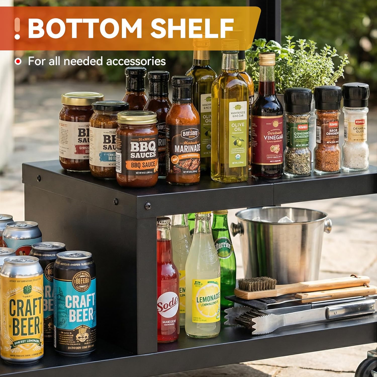 Griddle Grill Combo with Porcelain-Enameled Cast Iron Grate, 5-Burners Outdoor Propane Grill of 54,000 BTU, 626 SQ.IN Cooking Area, Dual Barbecue Grill for Patio, Garden, Kitchen