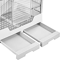 Vista 7 de Yaheetech Jaula para animales pequeños de 30 pulgadas, 2 niveles, con parte superior abierta, con bandeja extraíble para conejillo de indias, hurón