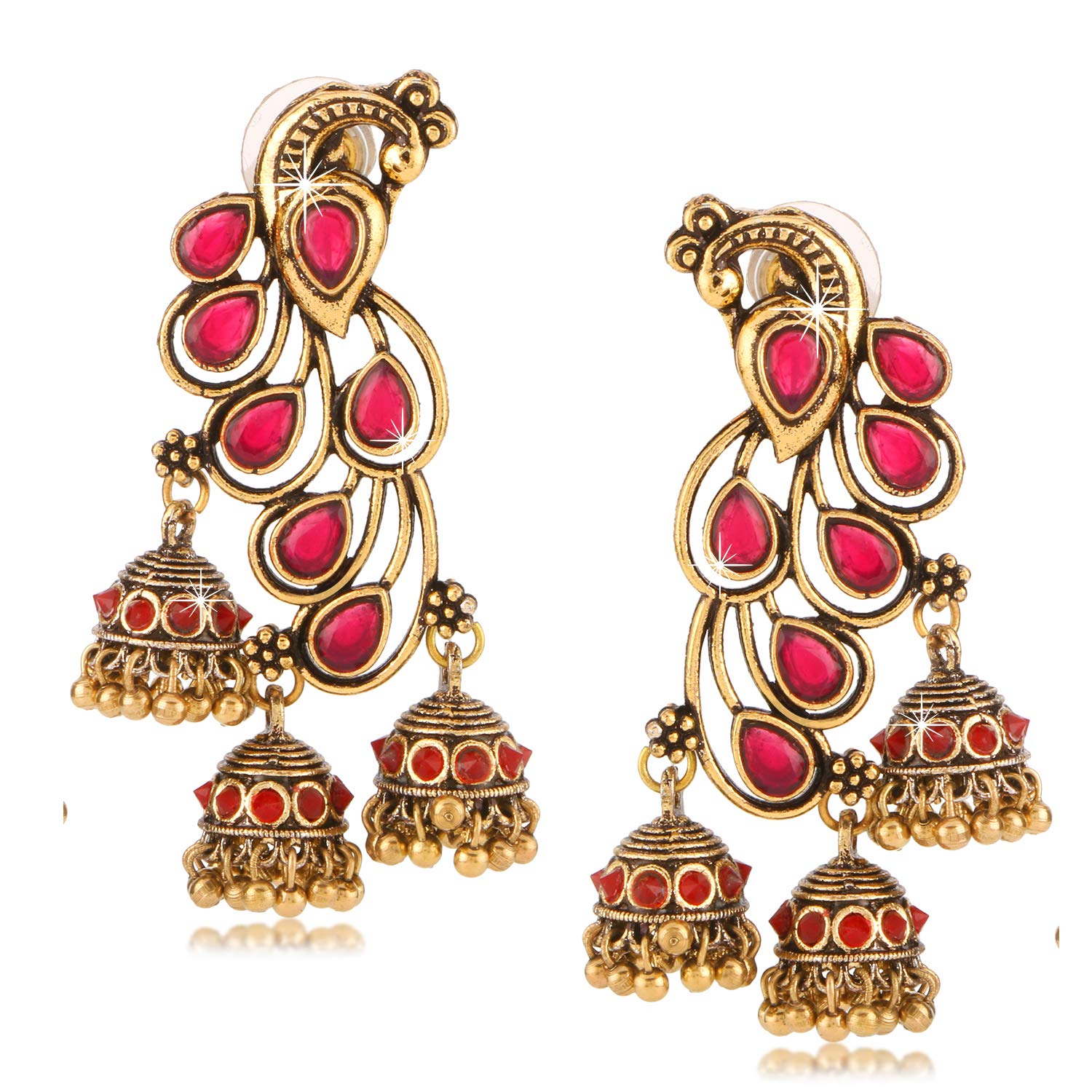 See full amazon price history chart for Yellow Chimes Red Stones Peacock Inspired Latest Trend Festive Oxidized Golden Traditional Jhumkas Earrings for Women and Girls Yellow Chimes Red Stones Peacock Inspired Latest Trend Festive Oxidized Golden Traditional Jhumkas Earrings for Women and Girls (B07NBZY4D5) Amazon Price History, Amazon Price Tracker