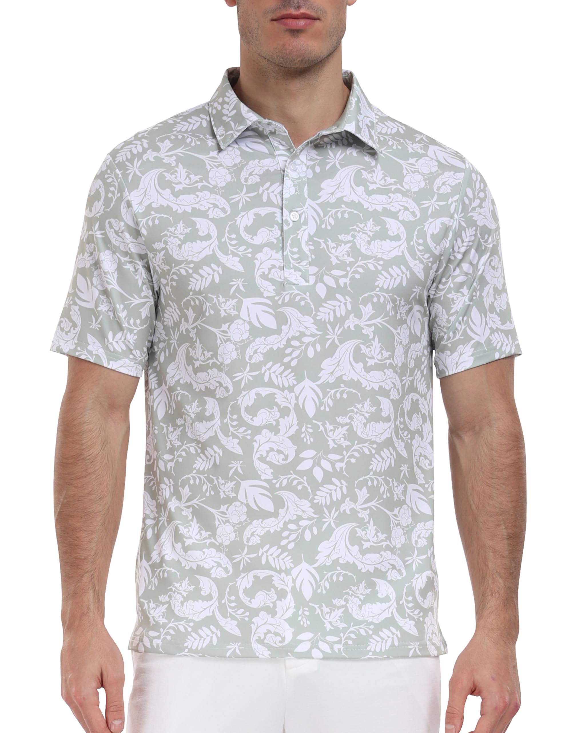 MoFizMen's Polo Shirts Short Sleeve Casual Golf Work Top Moisture Wicking Sports Fitness Hiking Polo T-Shirt