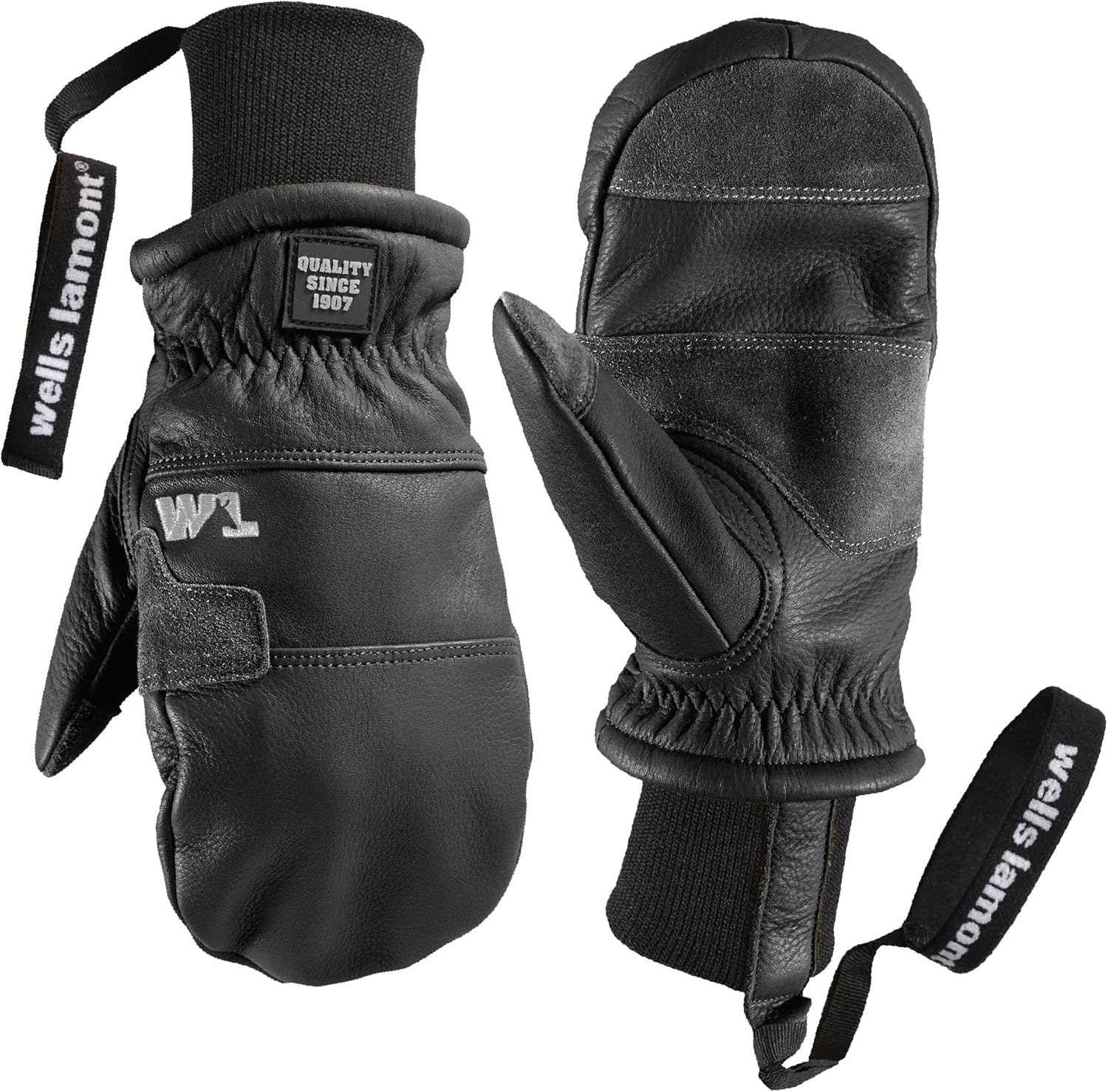 Wells Lamont HydraHyde Winter Mittens for Women & Men, Insulated for Cold Weather, Snow & Ski Mittens, 1199 (Black, X-Large)