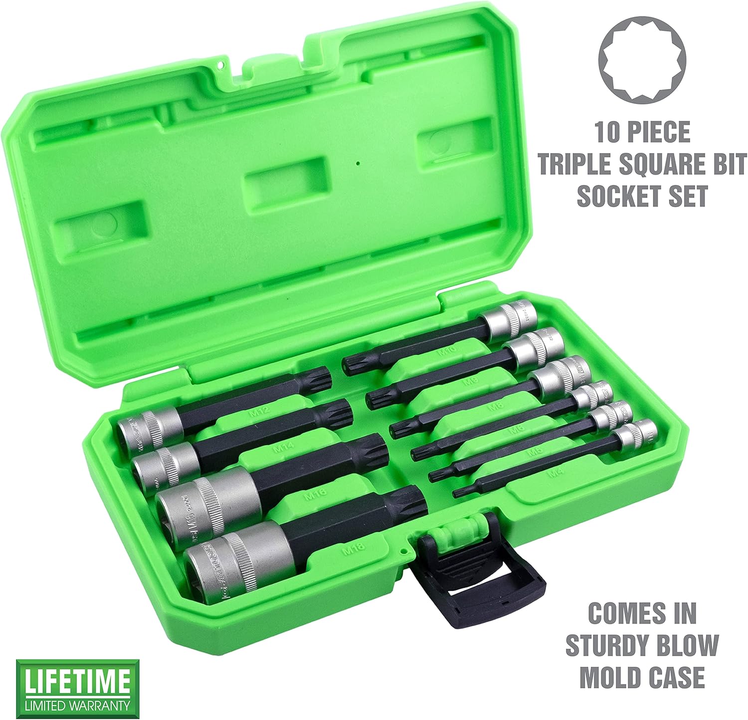 Buy OEMTOOLS 23907 10 Piece Long Triple Square Bit Socket Set