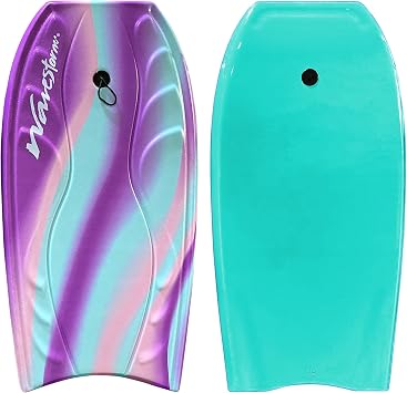 Wavestorm 40 2-Pack Bodyboards with Contour Deck, Slick Bottom, and Wrist Leashes