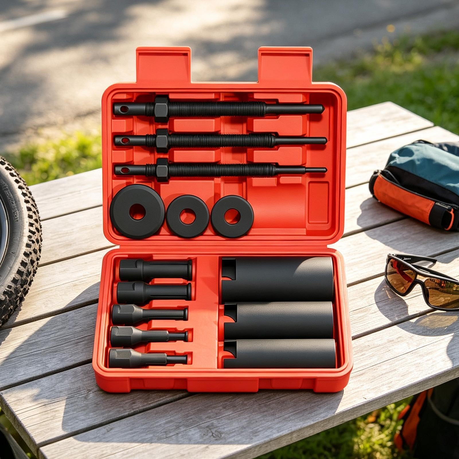 Innenlagerabzieher Fahrrad-Reparatur-Set | lager-Abzieher-Werkzeug Für Outdoor, zu Hause, in der Garage, in der Werkstatt, am Berg, am Straßenrand, beim Mountainbiken