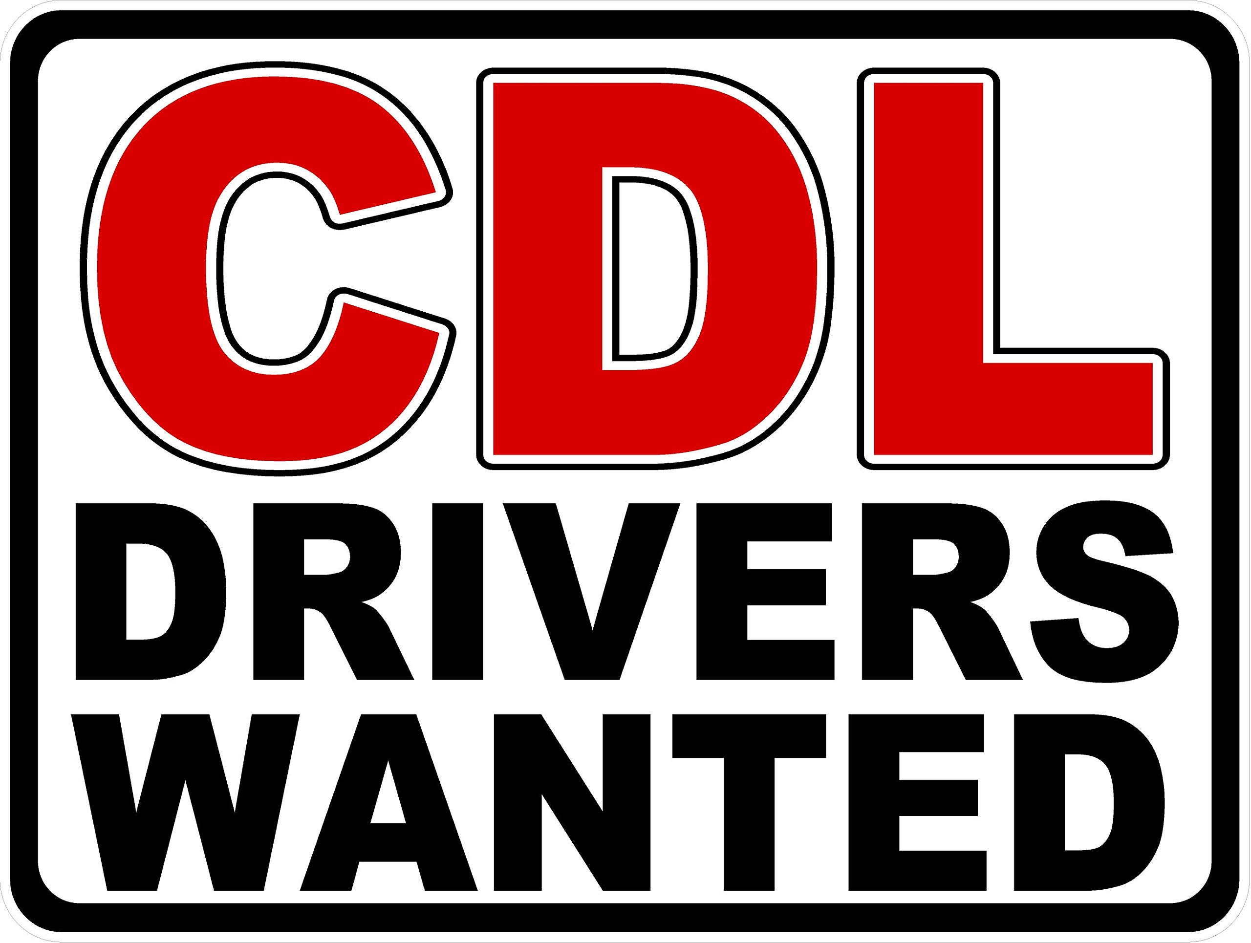 Aluminum Staff Recruitment Notice Sign, CDL Truck Drivers Wanted Hiring Plaque, Indoor Outdoor Business Wall Decor, 12x8 Inches