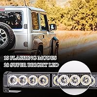 Vista 4 de Barra de Luz de Asesor de Tráfico de 32 Pulgadas, Advertencia de Emergencia, Luces LED Estroboscópicas, 13 Patrones de Intermitencia, Montaje