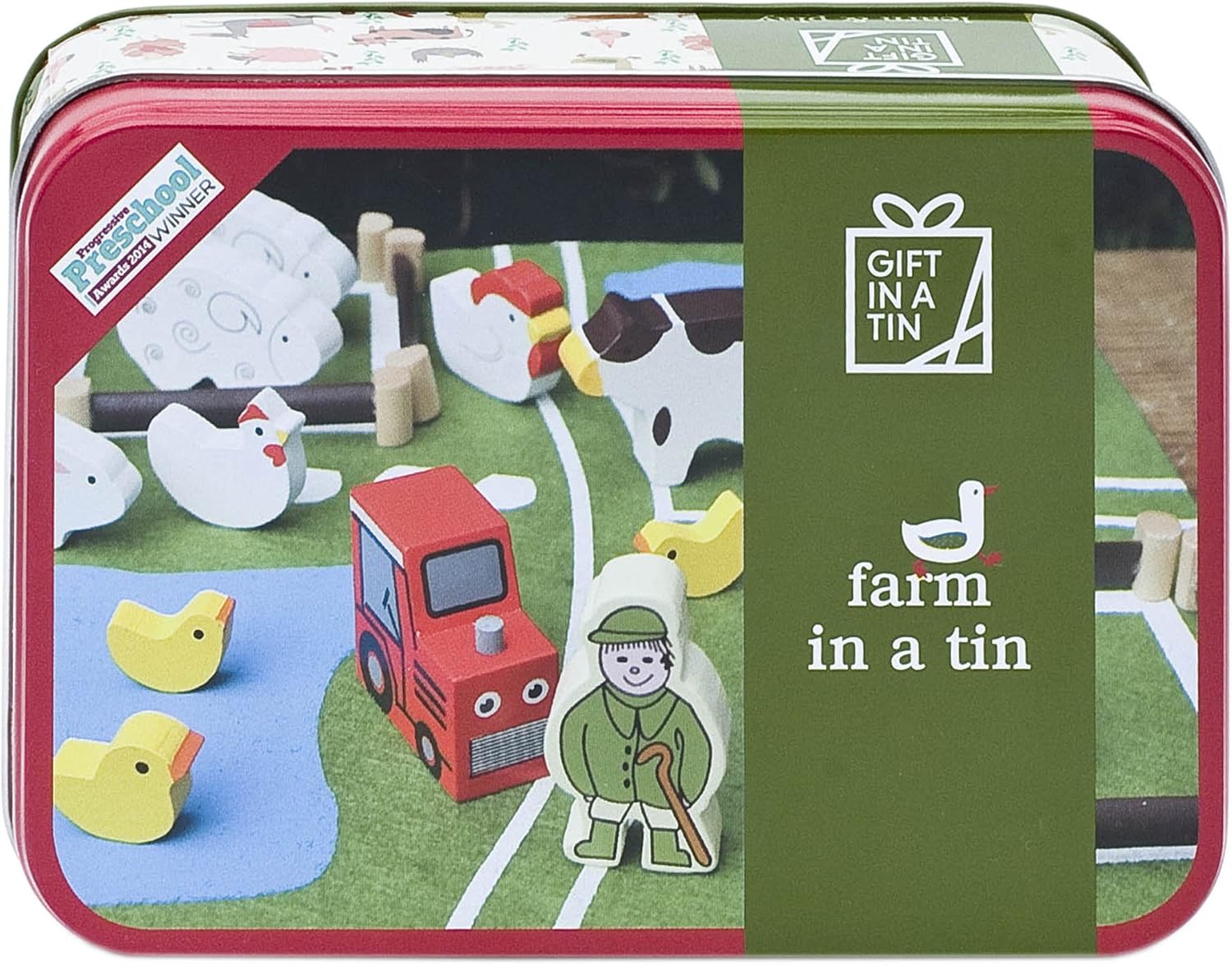 Apples to Pears Gift In A Tin Wooden Farm Animals & Play Mat Amazon