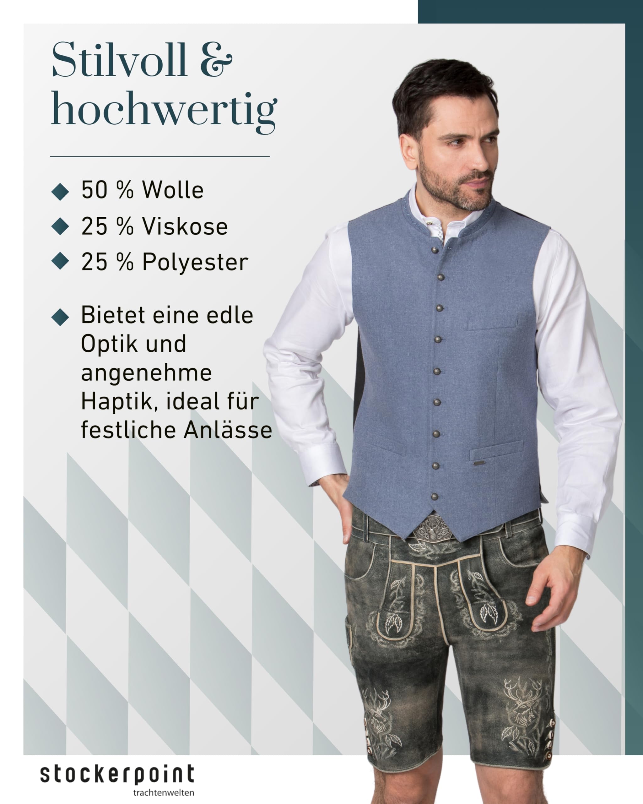 Stockerpoint Herren Devito Trachtenweste (1er Pack)