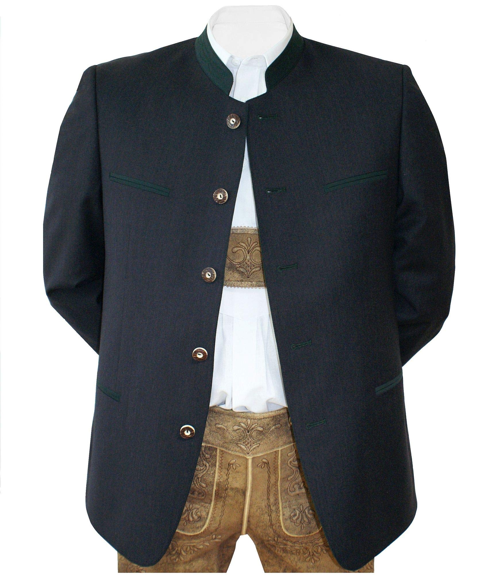 Trachtensakko Trachten Sakko Jacke Trachtenjacke anthrazit grau Salzburger Janker festlich Hochzeit Fest Diner Ball Trachtenjanker Reine Schurwolle