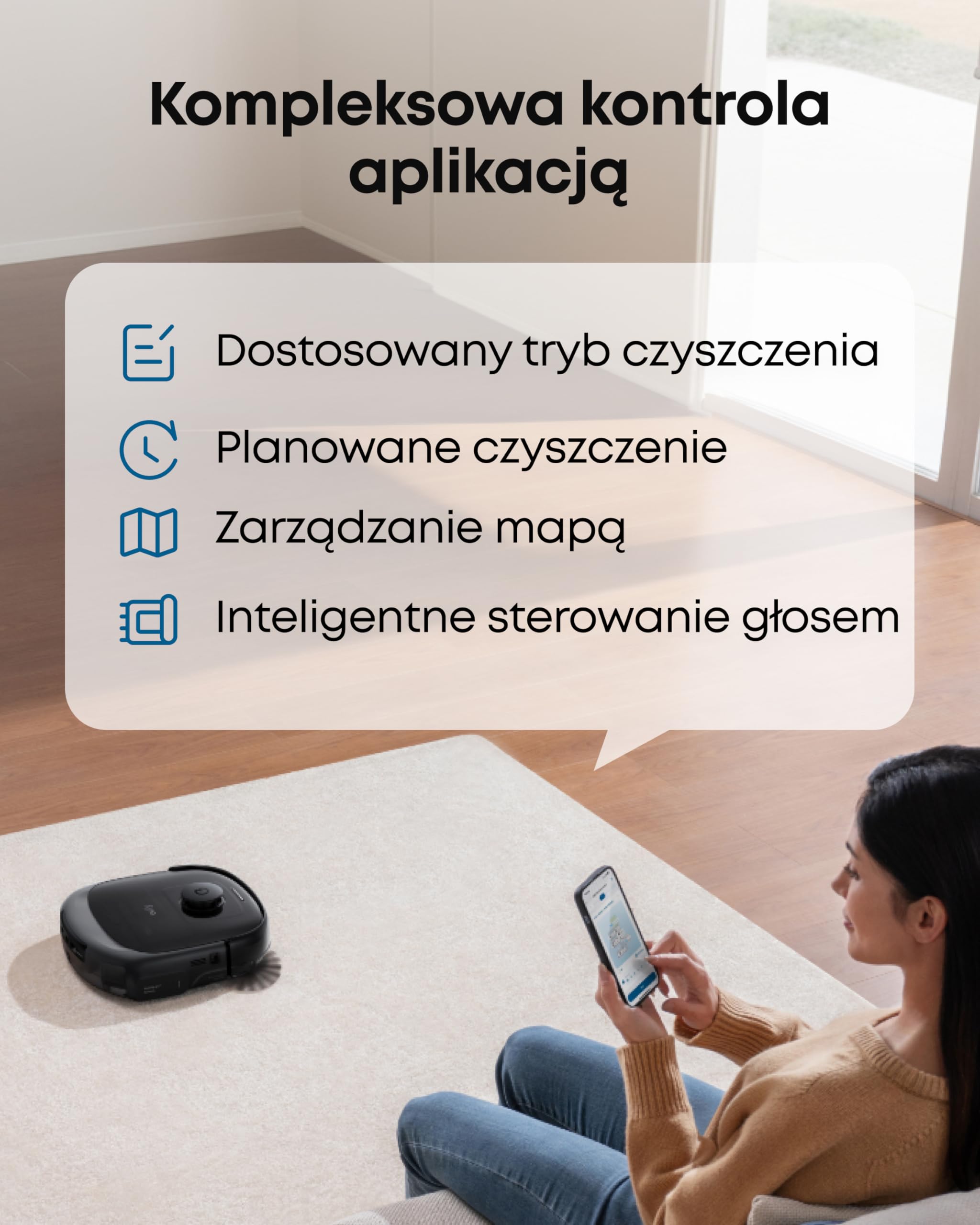 eufy E28 Omni Robot Sprzątający z Mopem HydroJet, 20000 Pa, Automatyczne Czyszczenie Dywanów