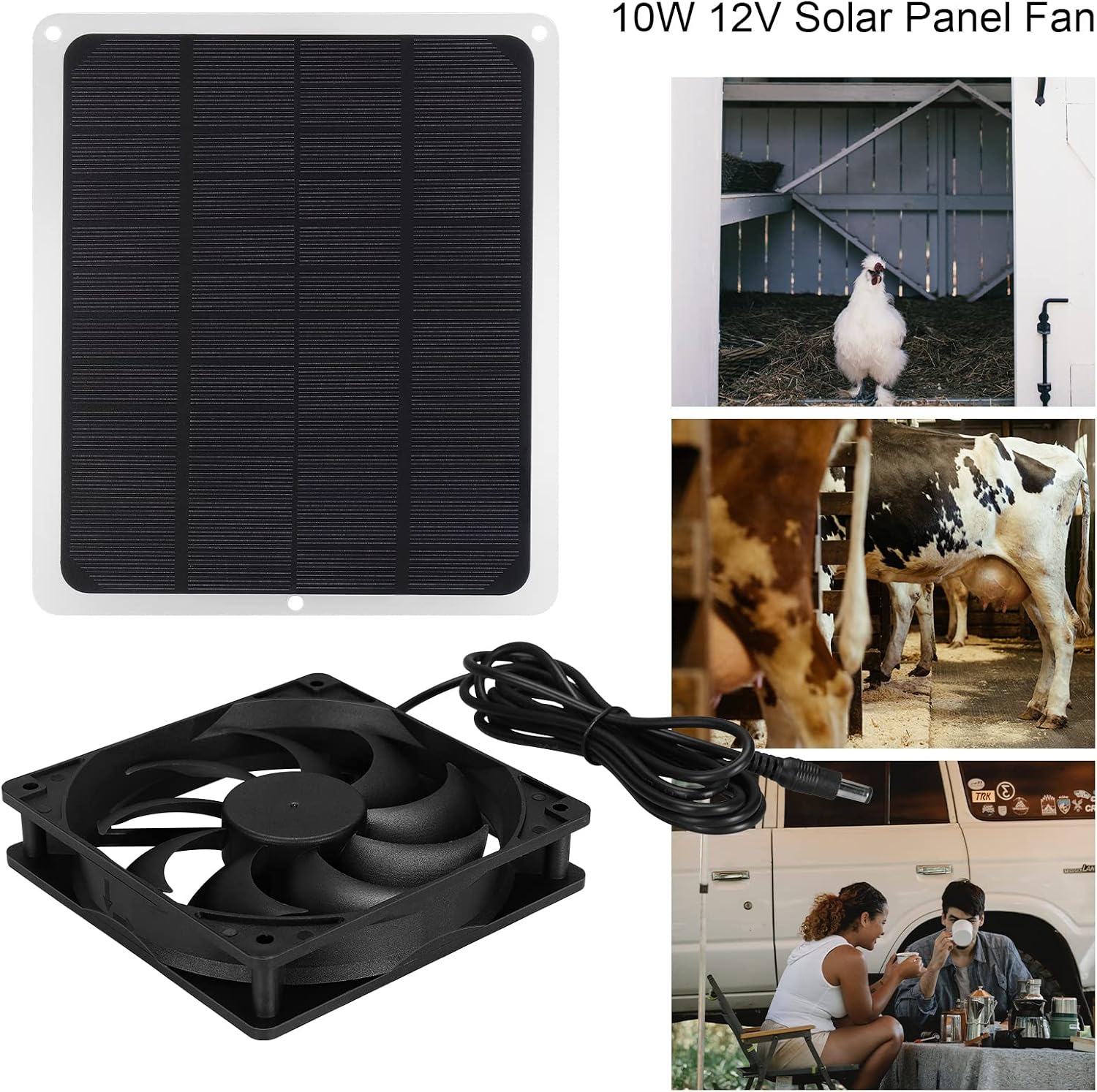 Ventilador De Techo Solar Para Caravana, Cobertizo, Invernadero – 200mm, Automático, A+++