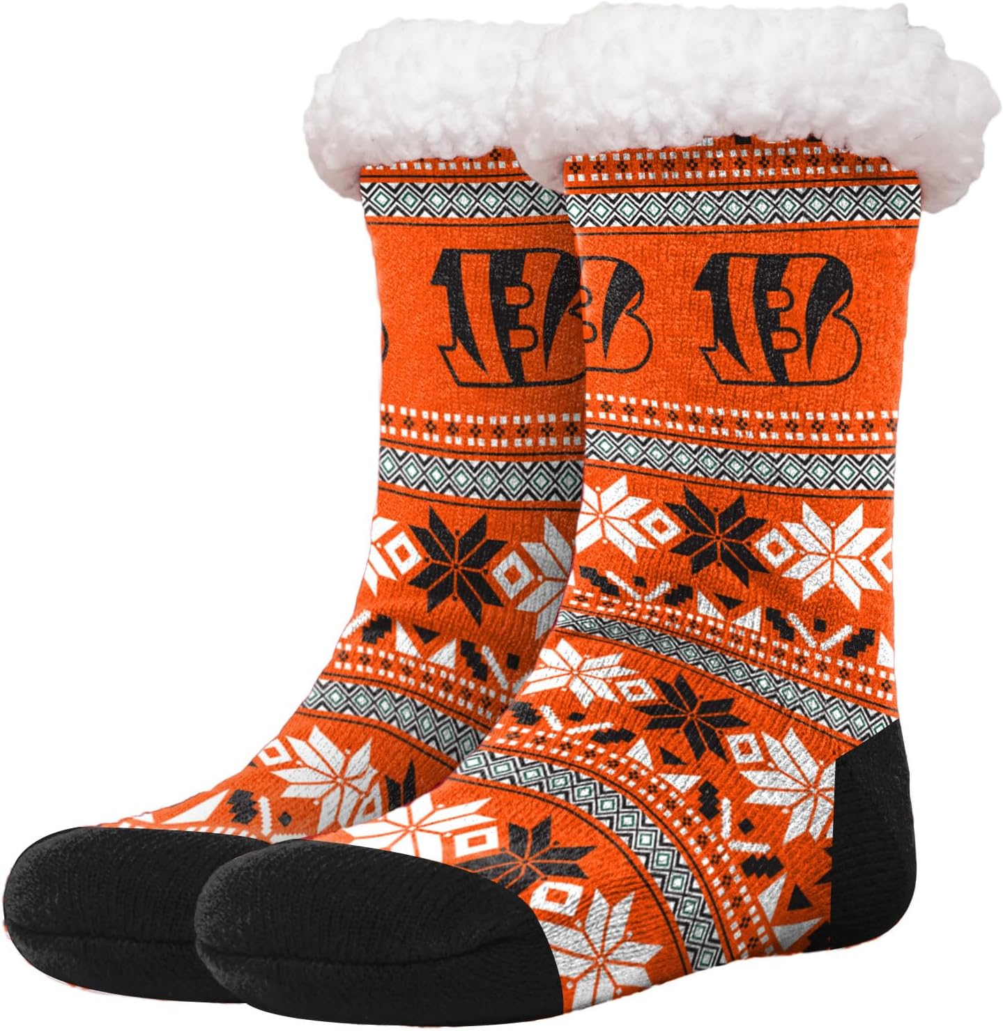 FOCO - Officially Licensed NFL Women's Tall Footy Slipper Socks - One Size Fits Most