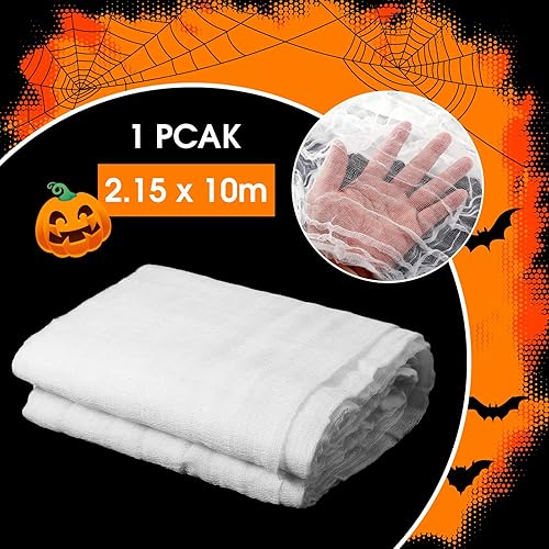 Miniatura 2 de Boao Decoraciones de Halloween, paño espeluznante de Halloween, muselina de algodón, gasa espeluznante para fiesta de Halloween, interiores y