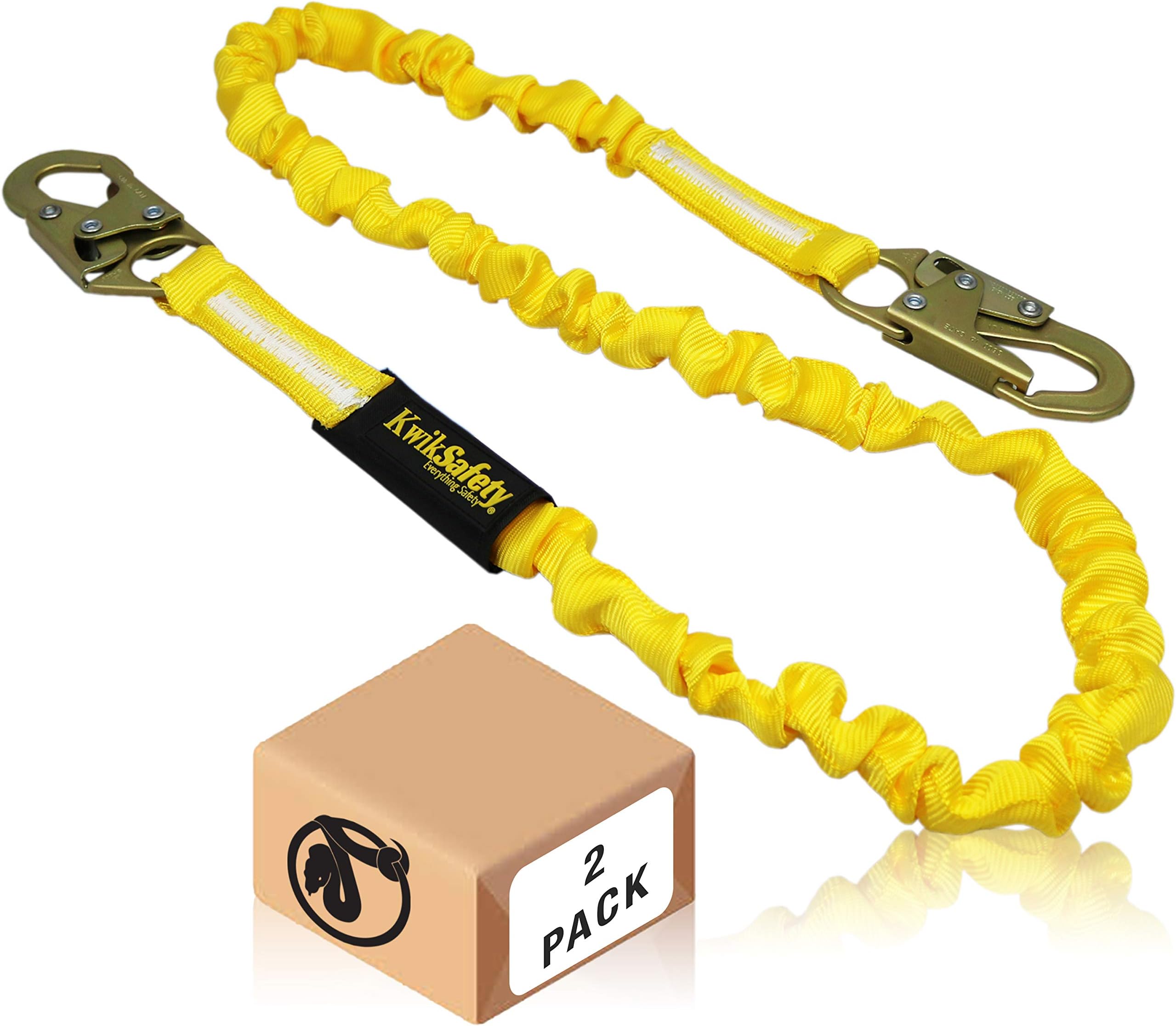 Charlotte, NC - Rattler [2 Pack] Internal Shock Absorber Single Leg 6ft Safety Lanyard OSHA ANSI Fall Arrest Protection Equipment Snap Hooks Construction Arborist Roofing