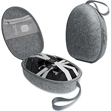 Hard Carrying Case for Steam Frame VR/Vision Pro, Portable Travel Storage Bag Shockproof Protective Cover Shell for 2 Steam Controllers, Data Cables and VR Headsets Accessories, Gray