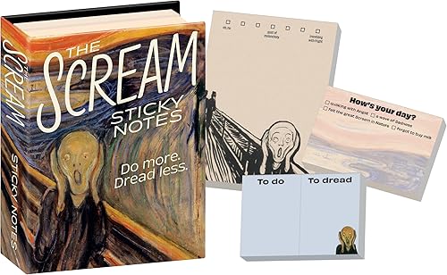 Miniatura 2 de The Unemployed Philosophers Guild Edvard Munch's The Scream Sticky Notes - Cuaderno con temática artística de 3.25 x 4.25 pulgadas con notas