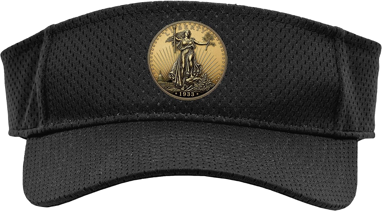 Saint Gaudens Double Eagle 1933 Liberty Coin Collector USA Sport Sun Visor