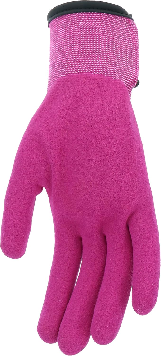 MUD Grip Women's Polyester Blend Shell and Water Resistant Sandy Nitrile Coated Palm Abrasion Resistant, Excellent Grip