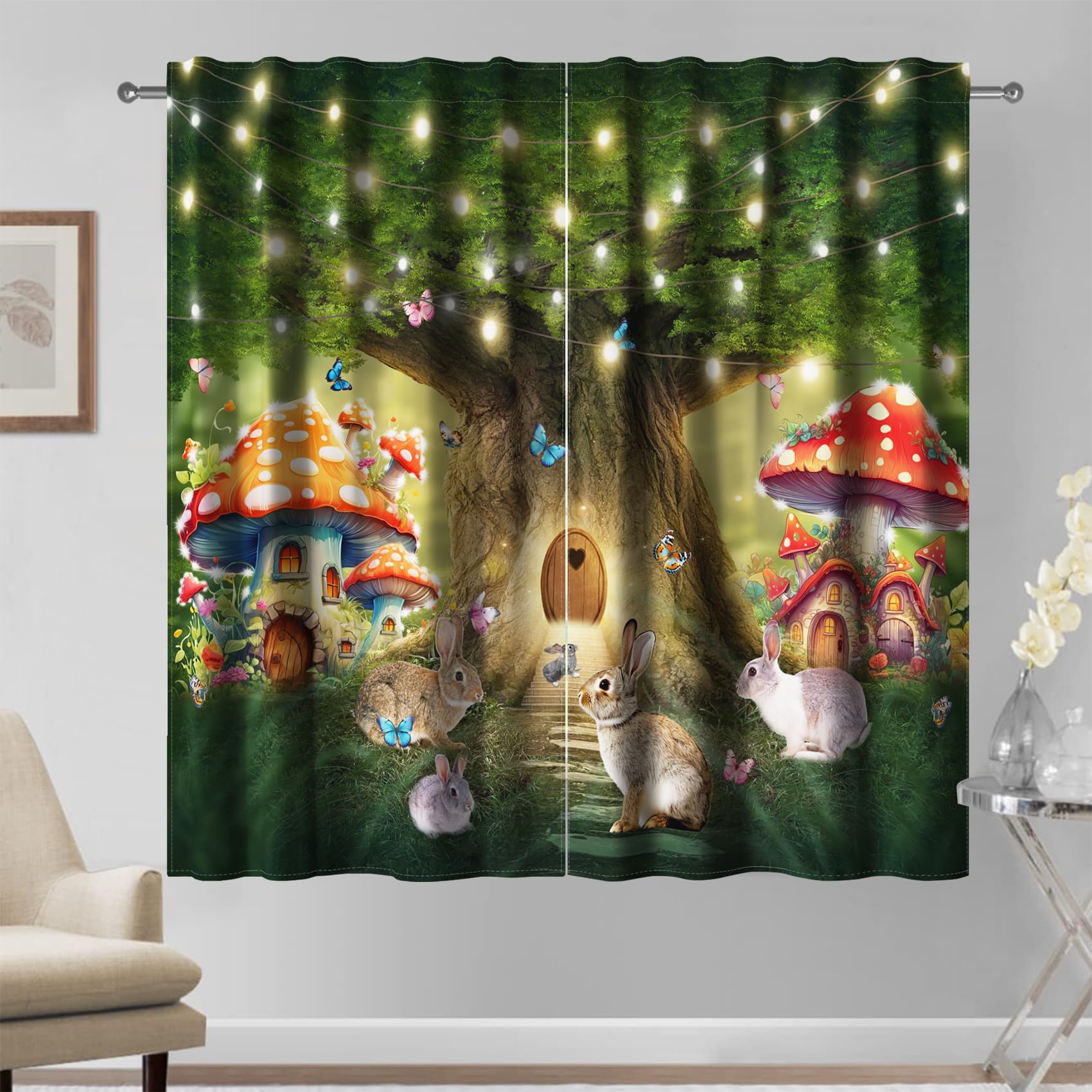 Kzzfqxb 132x214cm Curtains 2 Panels