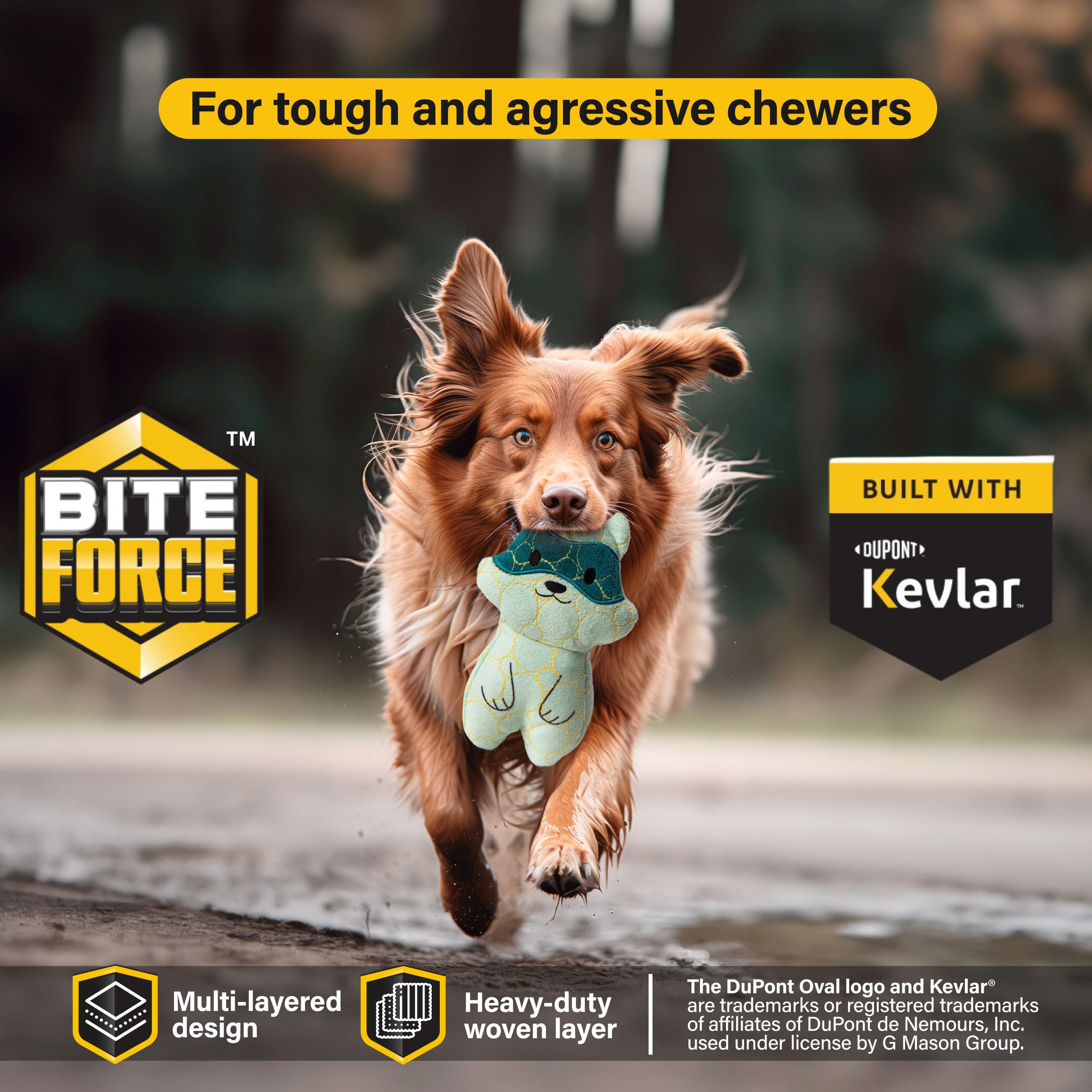 BITE FORCE Wildlife Tough Plush Toy for Dogs, Built with Kevlar, Multi-Layered with Reinforced Seams - Image 3