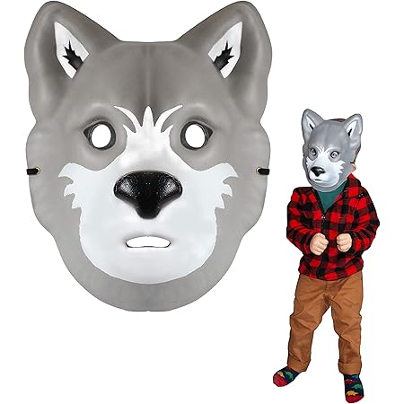 Wolf Mask With Sound Kids Accessory Amazon Co Uk Toys Games