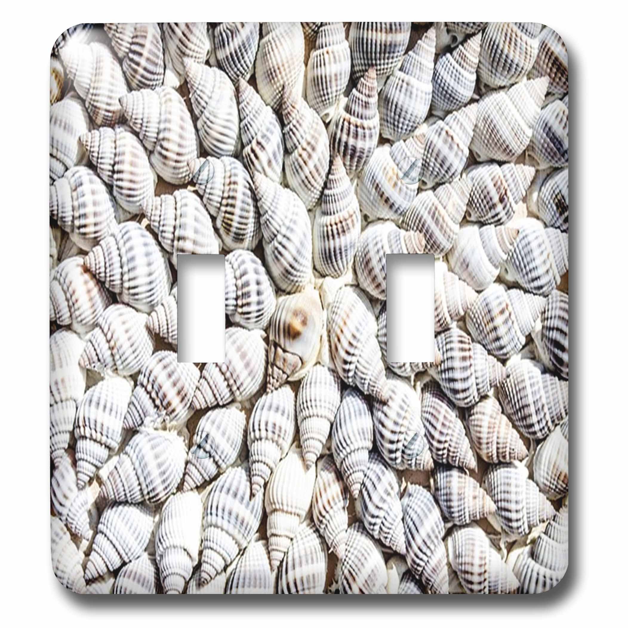 Conchas marinas interruptor doble multicolor para decorar tu salon costero