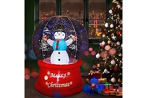 Beyond Your Thoughts 6ft Inflatable Snow Globe with Music Snowman
