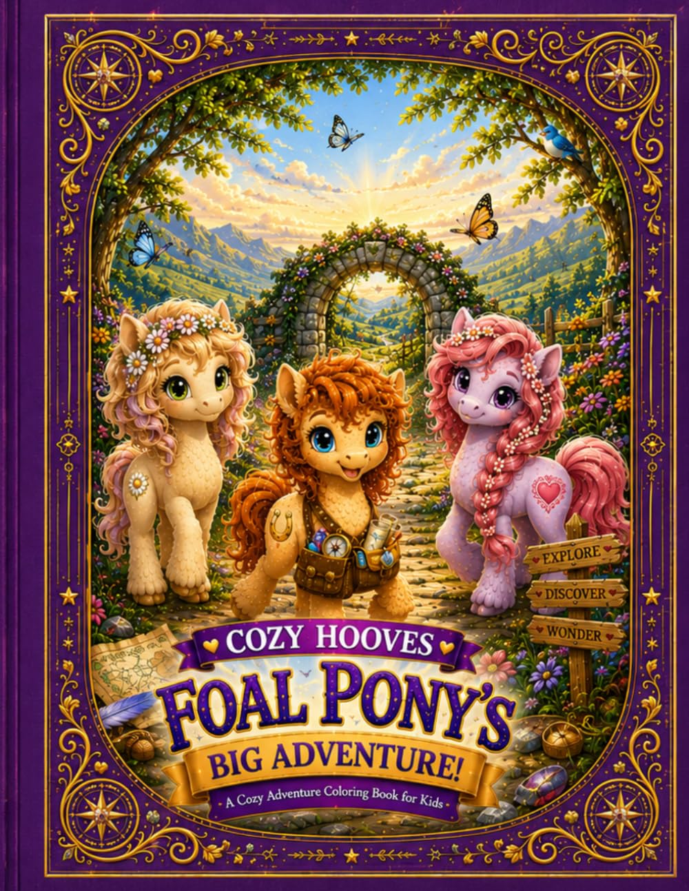 Cozy Hooves: Foal Pony's Big Adventure: A Cozy Adventure Coloring Book for Kids (Cozy Hooves Coloring Series)