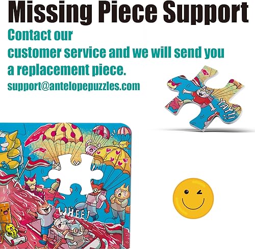 Miniatura 8 de Antelope - Rompecabezas de 1000 piezas para adultos, rompecabezas Catndyland de 1000 piezas, alta resolución, acabado mate, bordes suaves,