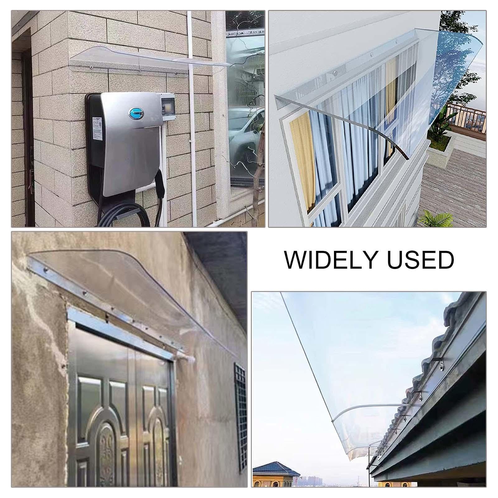 Luifel voor de Entrée,Huisdeurluifel Lessenaarsluifel,Luifel voor Huisdeur van 3.5 mm Polycarbonaat,voor Terrasdak Balkon Raam Gevel,Regenbescherming en UV-bescherming