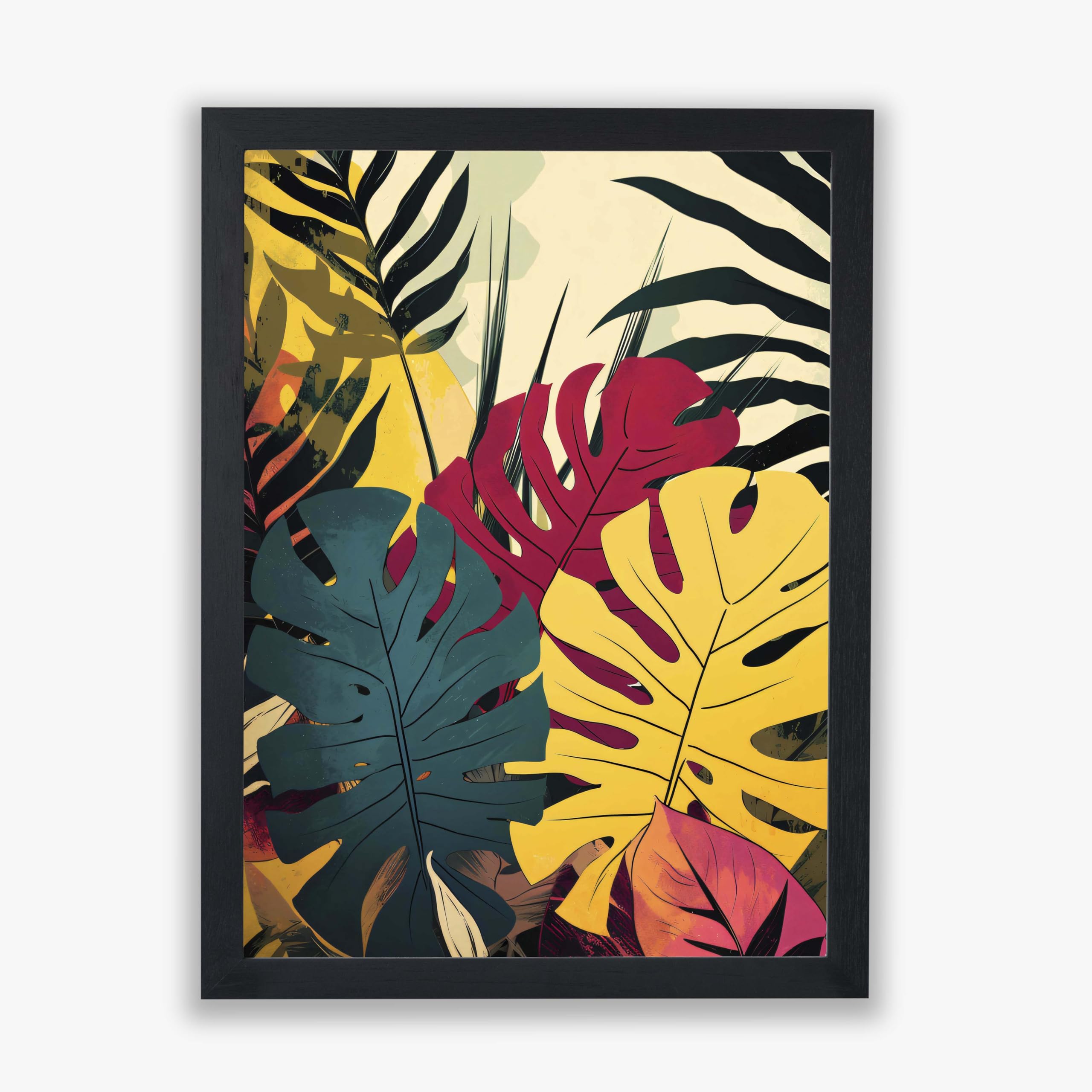 Impression de feuilles de monstera pour colorer un mur blanc triste - 8