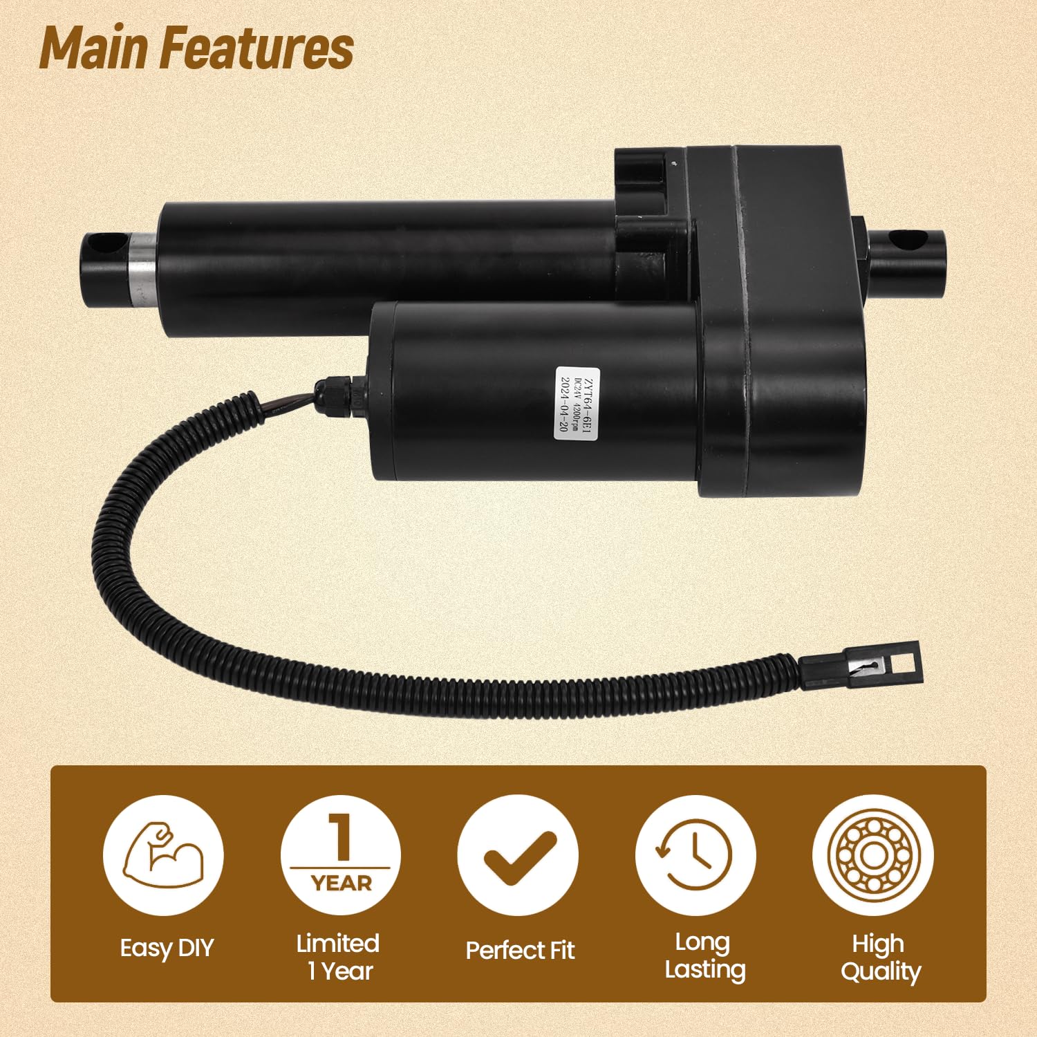 341008, 341-008 Linear Actuator for Use with Rite-Hite Actuator V250 V450 Restraints 24V