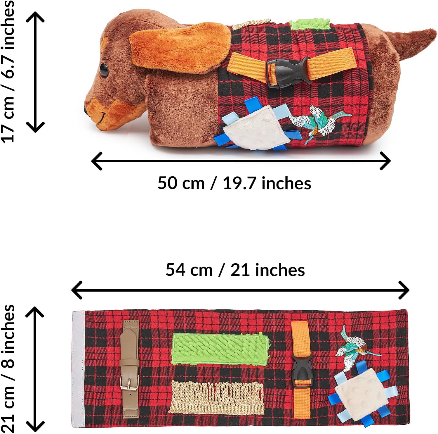 Fidget Muff and Blanket for Elderly | Fidget Blanket for Dementia | Sensory Blanket & Toy | Dementia Products for Elderly | Activities for Alzheimer's or Dementia | ODOXIA Fidget muff Brown