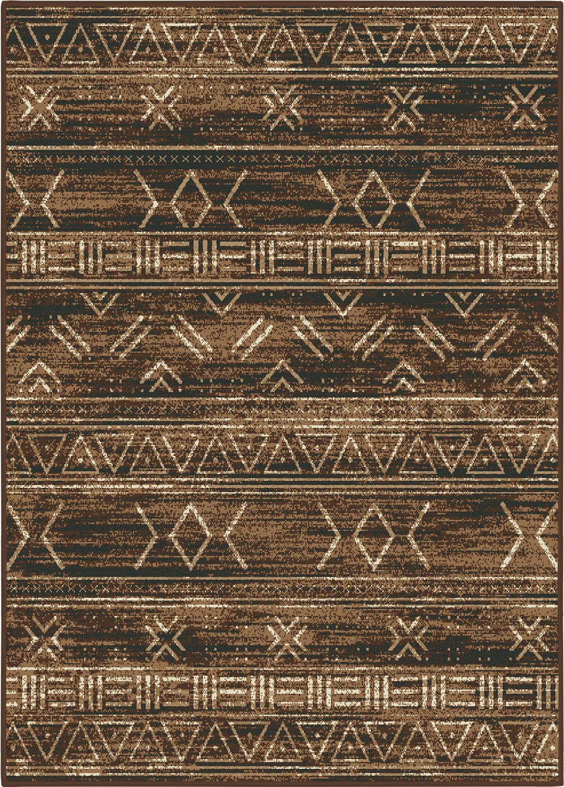 SrS Rugs® Luna Collection, Living Room Rugs, Hallway Runners, with Soft Smooth 8mm Pile. Contemporary Designs. Multi Colours, 3 Sizes (Aboriginal Brown, 120cm x 170cm)
