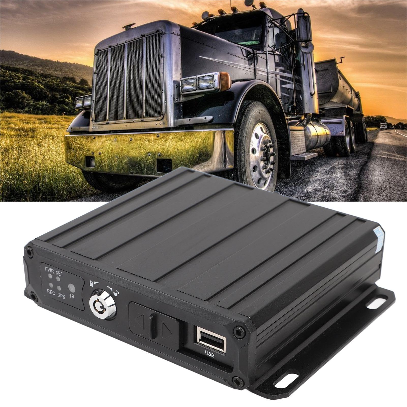 4-kanałowy rozdzielacz wideo DC12V 24 V 1080P Odtwarzanie ścieżki jazdy GPS Kamera parkingowa Skrzynka sterowania wideo z obsługą nakładki (bez karty pamięci)
