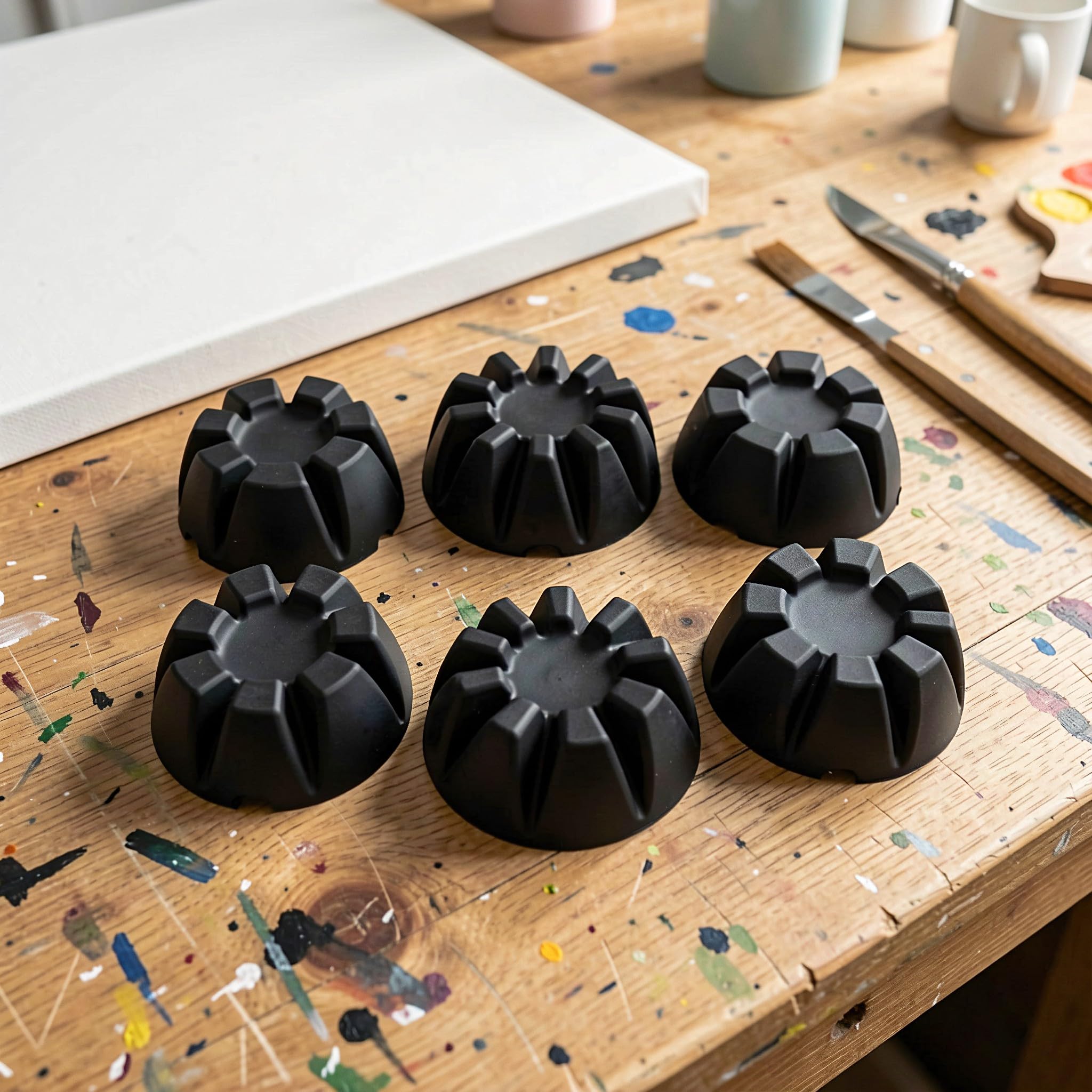 Set di 6 Tazze per versare la Pittura a Forma di Fiore, con 5-10 per