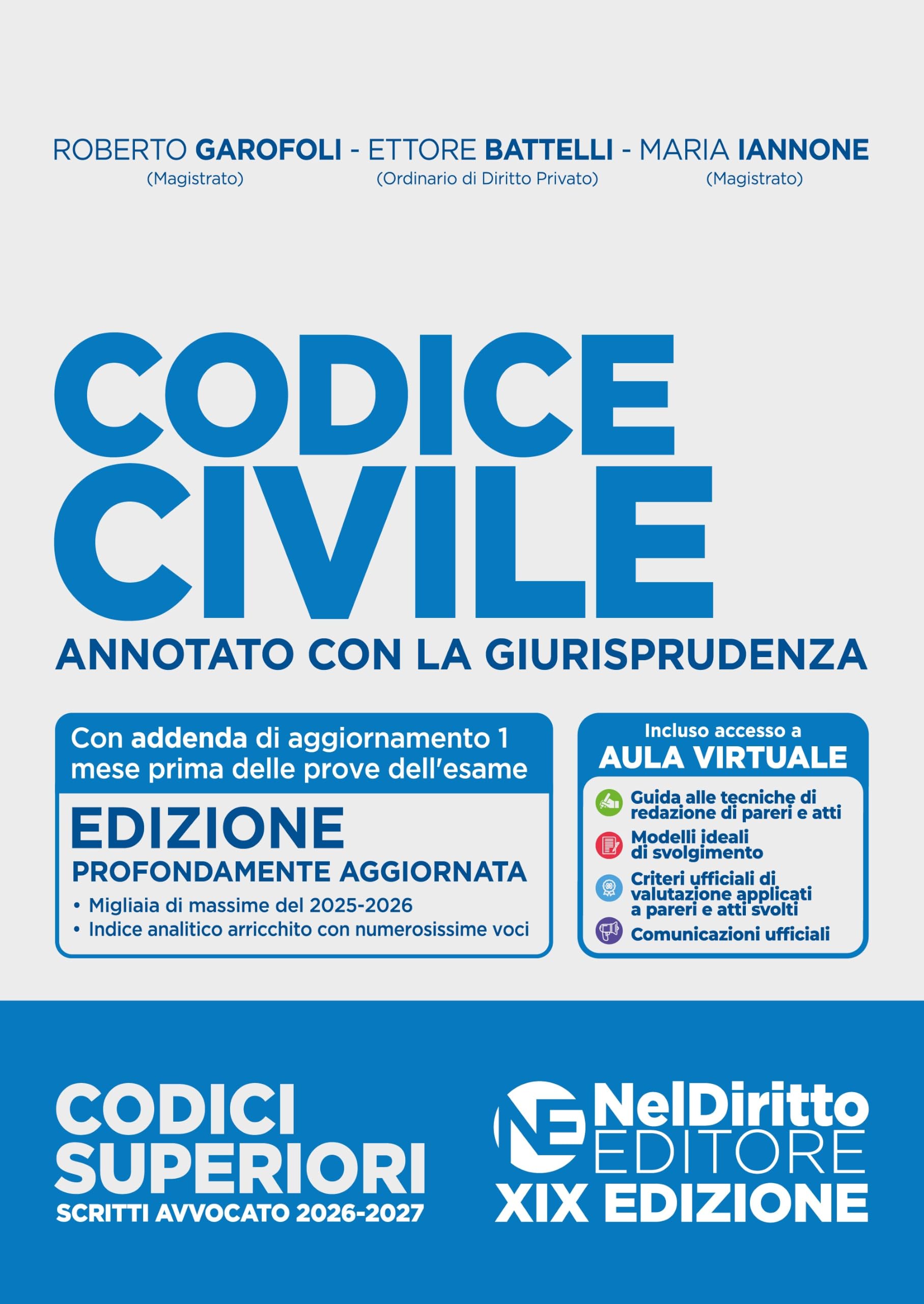 Codice Civile annotato con la giurisprudenza per l'esame di avvocato 2026-2027. Nuova ediz.