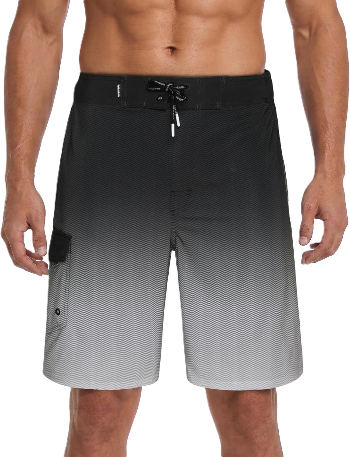 Rokka&Rolla Men's Swim Trunks 9" Quick Dry Stretch Board Shorts Beach Swimwear