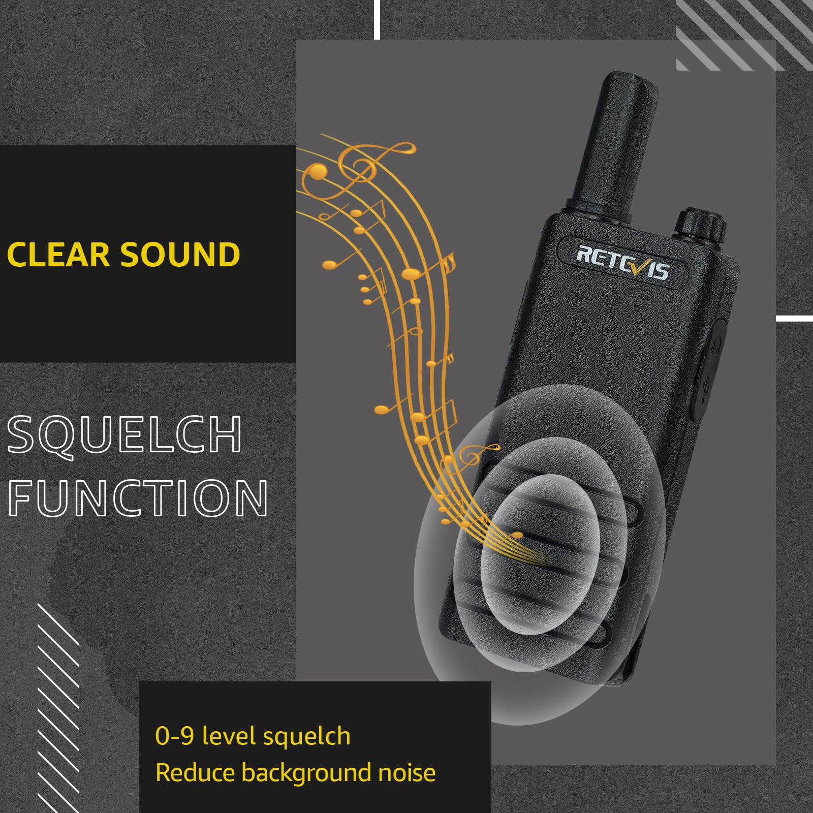 Retevis RT622P Walkie Talkie, 1620 mAh Ricaricabile Ricetrasmittenti USB-C Ultrasottile 15mm, VOX, Professionali Walkie Talkie Portatili con Auricolari per Ristoranti (4 Pezzi, Nero)