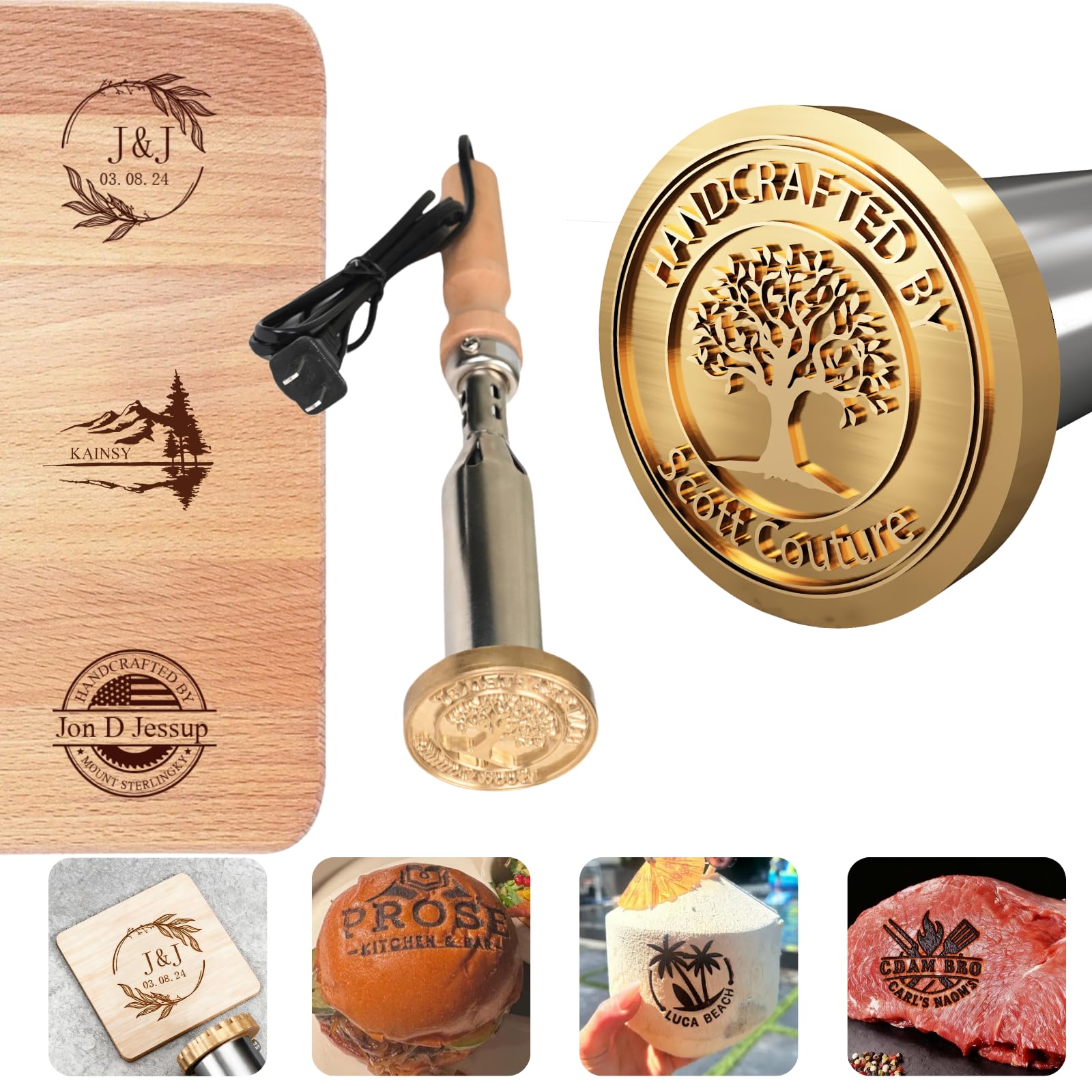 KAINSY Custom Electric Branding Iron for Wood, Branding Irons Personalized with Stand, Du…