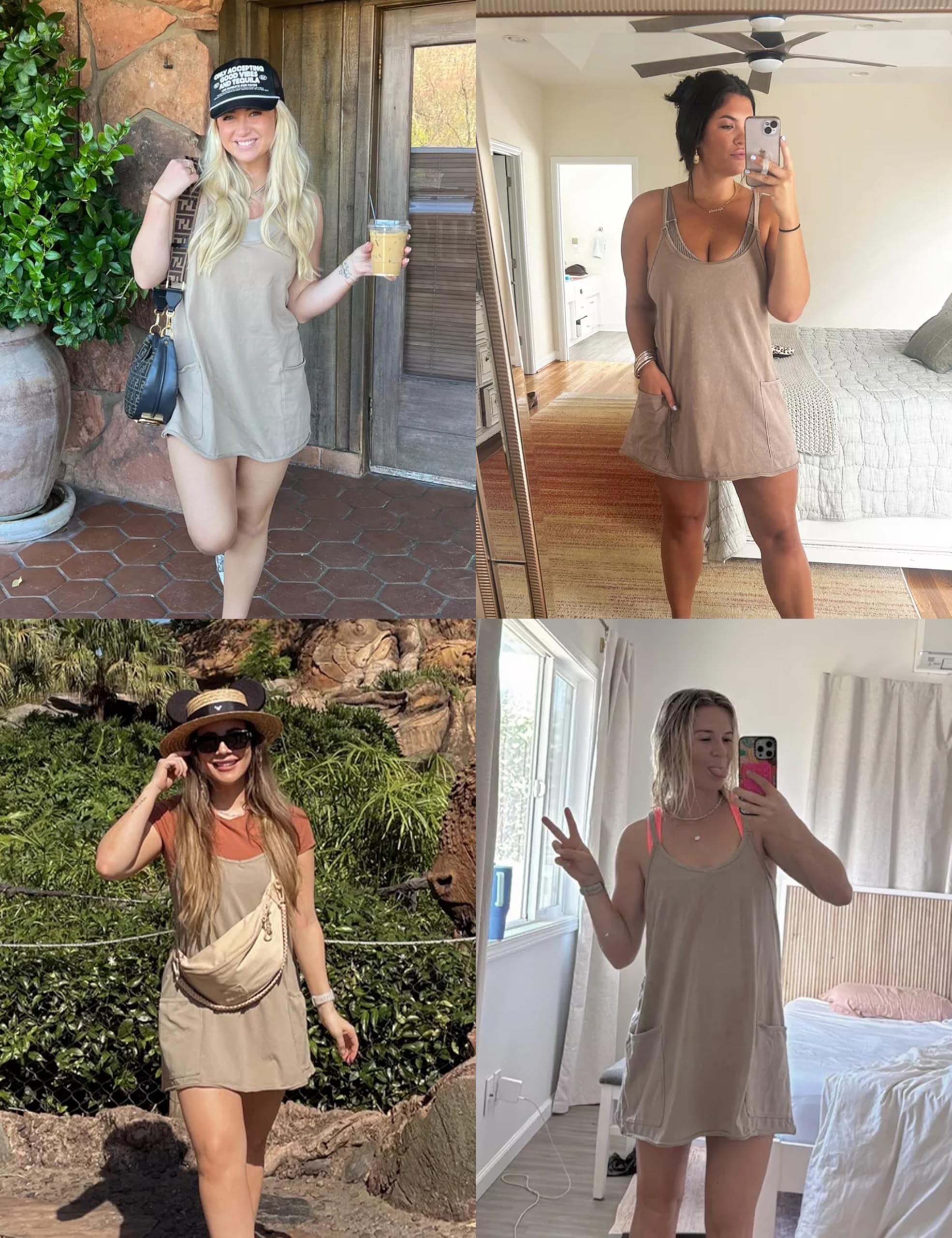 Vestido deportivo sin mangas para mujer, minivestido con tirantes delgados y pantalones cortos