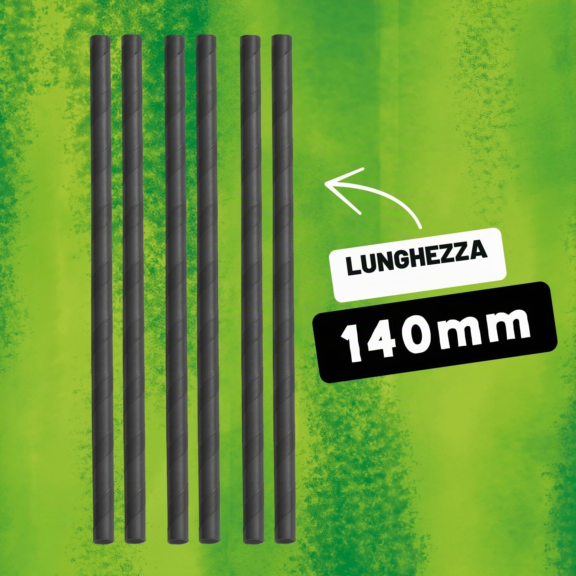 Cheeky Panda Nere Bamboo Cocktail - 250 Cannucce da 140mm