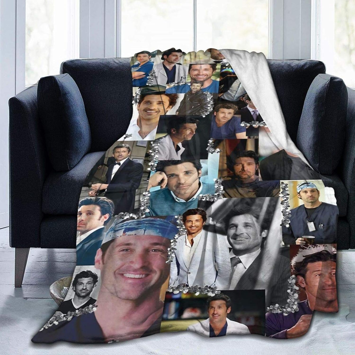 GreysAnatomy Derek Shepherd Ultra Soft Micro Fleece Blanket Air
