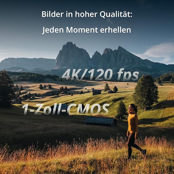 DJI Osmo Pocket 3 with Backpack Mount Clip + Charging Plug Vlog Camera 4K with 1 Inch CMOS and 4K/120 fps Video 3-Axis Stabilization Digital Camera Fast Focusing