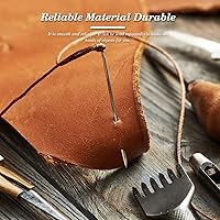 Vista 3 de Large-Eye Needles Steel Yarn Knitting Needles Sewing Needles Darning Needle, 18 Pieces (Pointed)