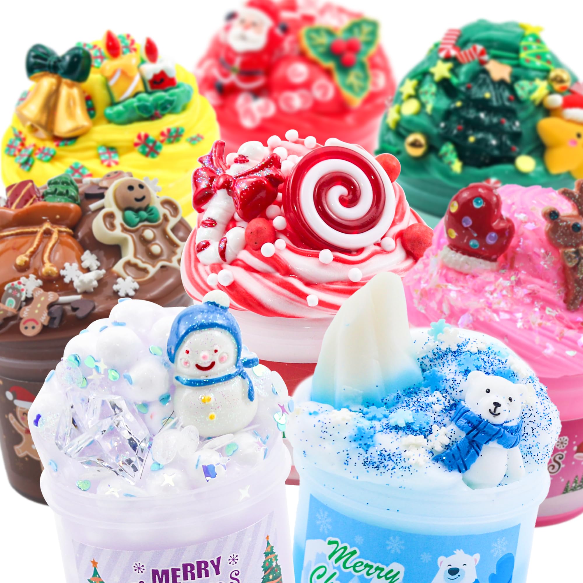 KYEVIS Schleim Adventskalender 2025, 24 Tage Slime Set Weihnachtskalender Geschenk für Kinder, Teenager, Mädchen und Jungen (Bezauberndes Grün)