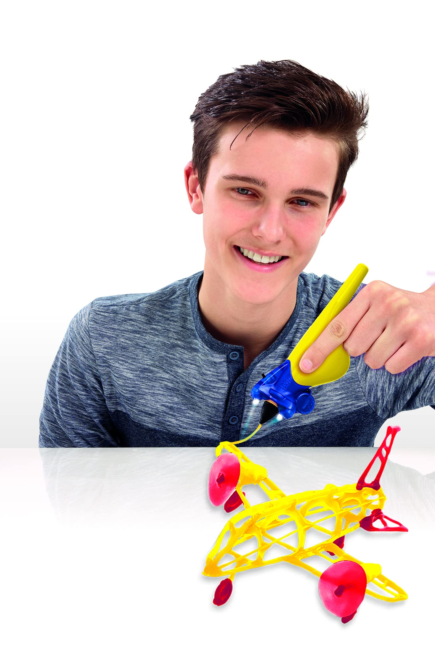 IDO3D Ultra, Coffret 2 Tubes, Loisirs Créatifs, Dessiner en 3D, Nouvelle Formule de Gel Qui Sèche Rapidement, 1 Lampe UV, 1 Plaque de Moules, 1 Calque, 1 Guide, Modèles Aléatoires, Dès 8 Ans, Dd000