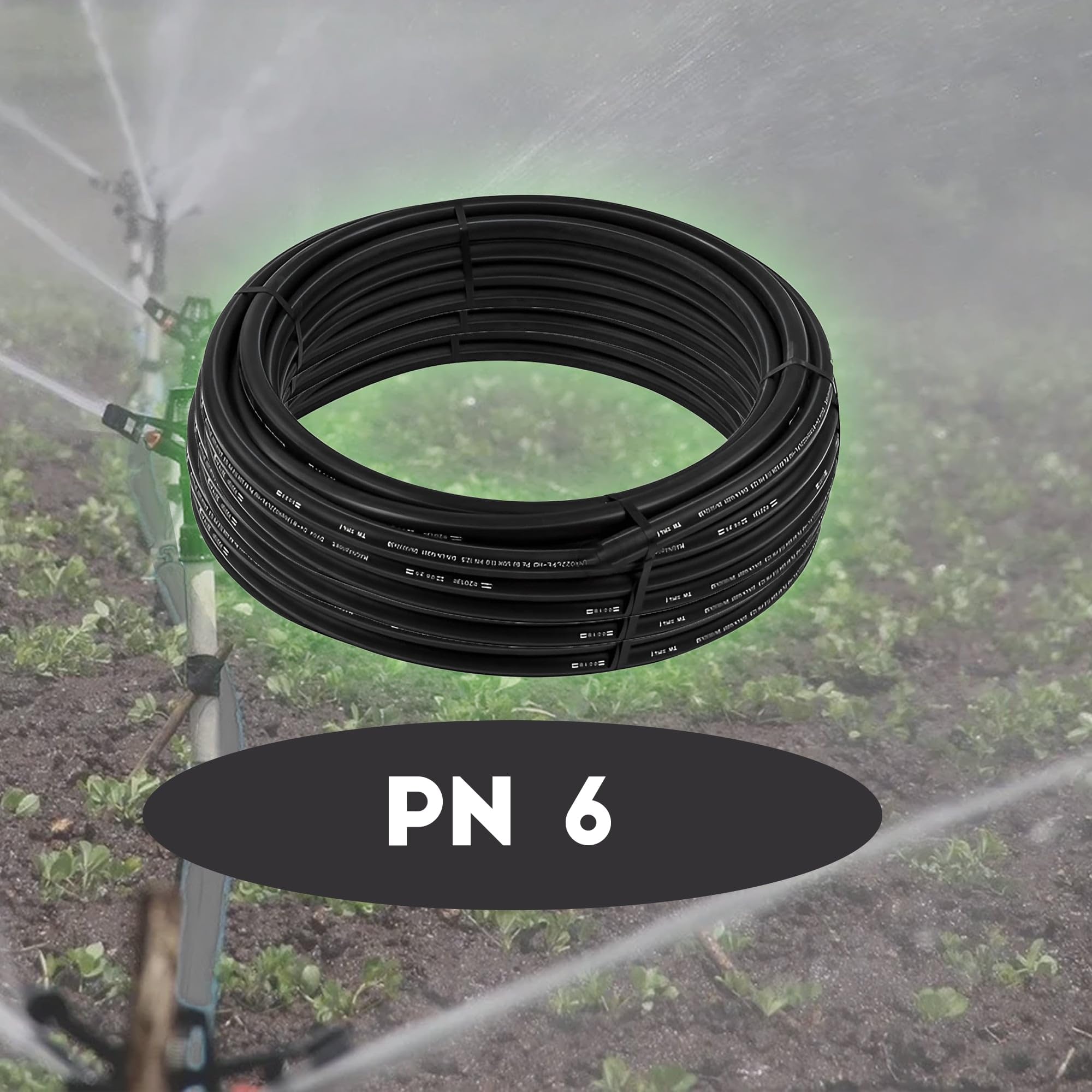 ESTO Tubo per Irrigazione PN 6, Tubo in PVC per Acqua 200 300 400 500 Metri, 20 25 32 ? Bassa Densità, Orto, Giardino, Tubo per Irrigazione 400 METRI/DN 20